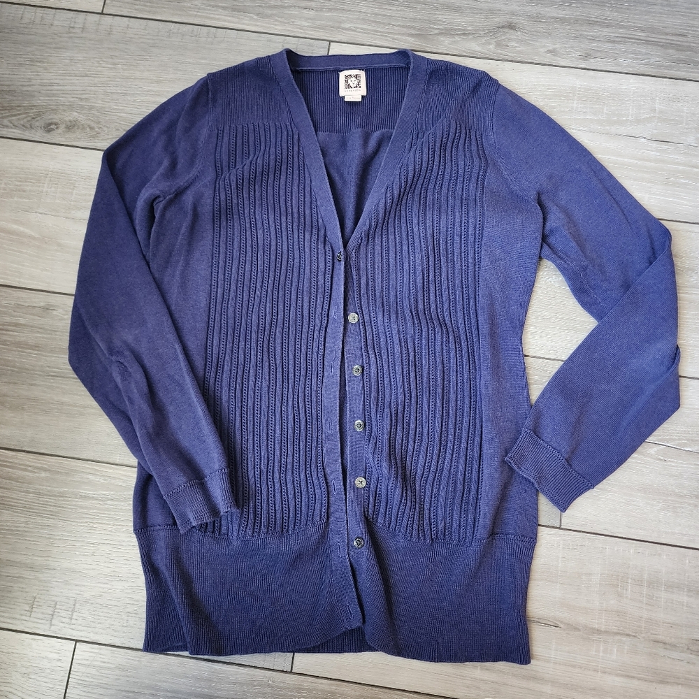 Blue cardigan